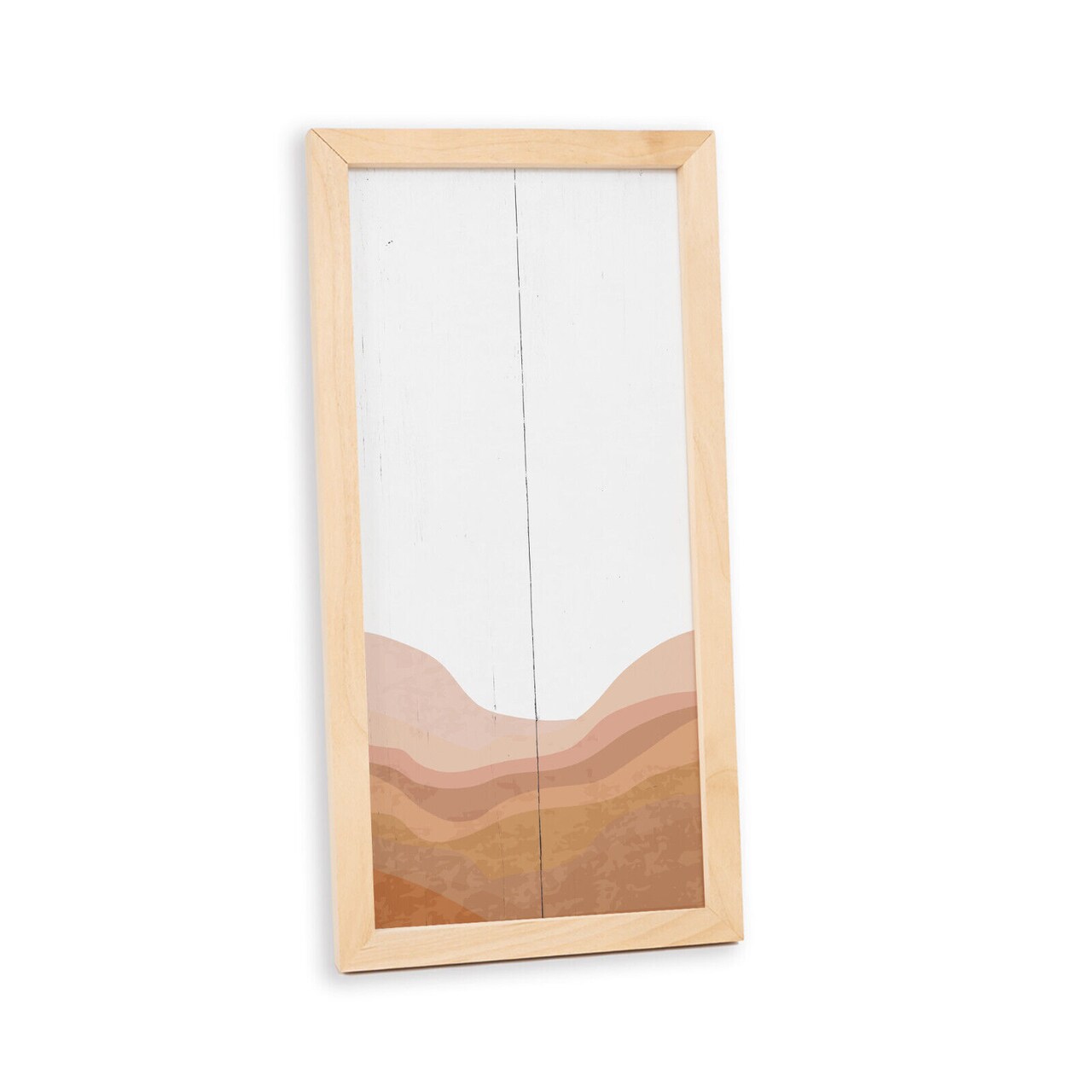 Natural Geometric Wall Art Wood Sign Framed Housewarming Gift